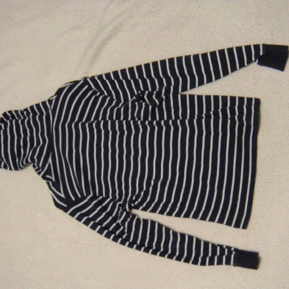 Old Navy Stripped Blue and white hoodie Shirt - Picture 3 of 3